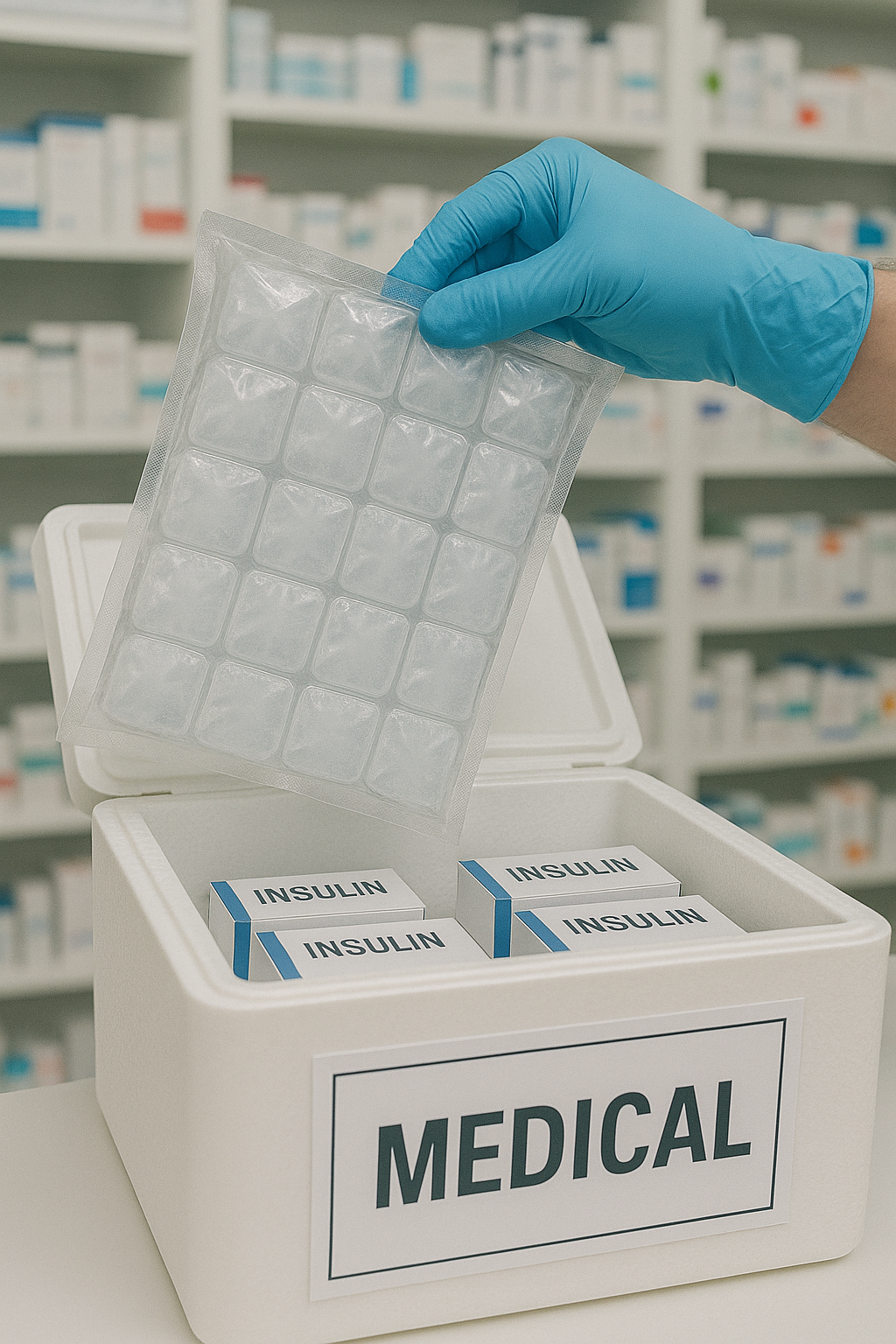 Using water cold packs for medical and pharmaceutical shipments