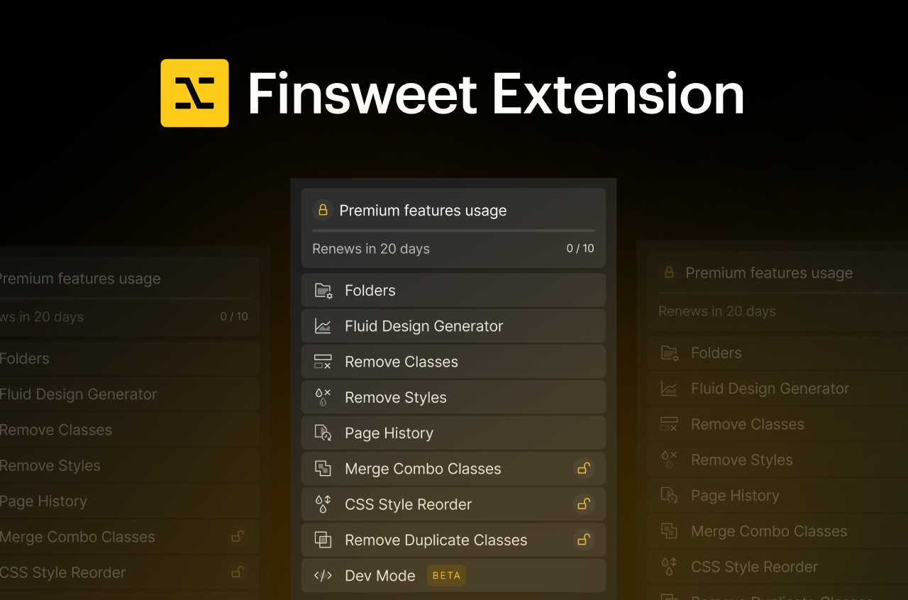 Finsweet Extension App for Webflow