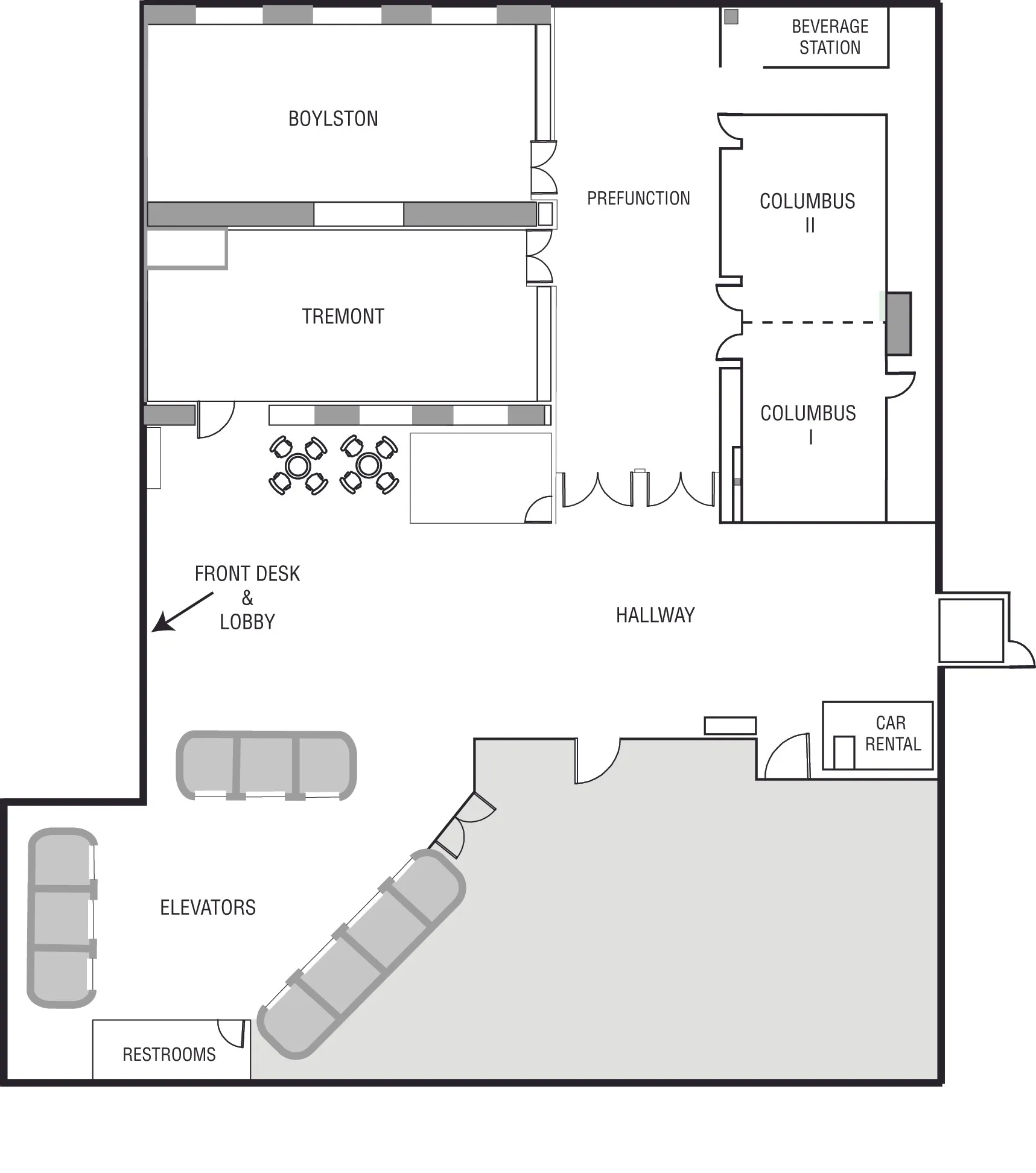 Boston Marriott Copley Place Hotel floor plan