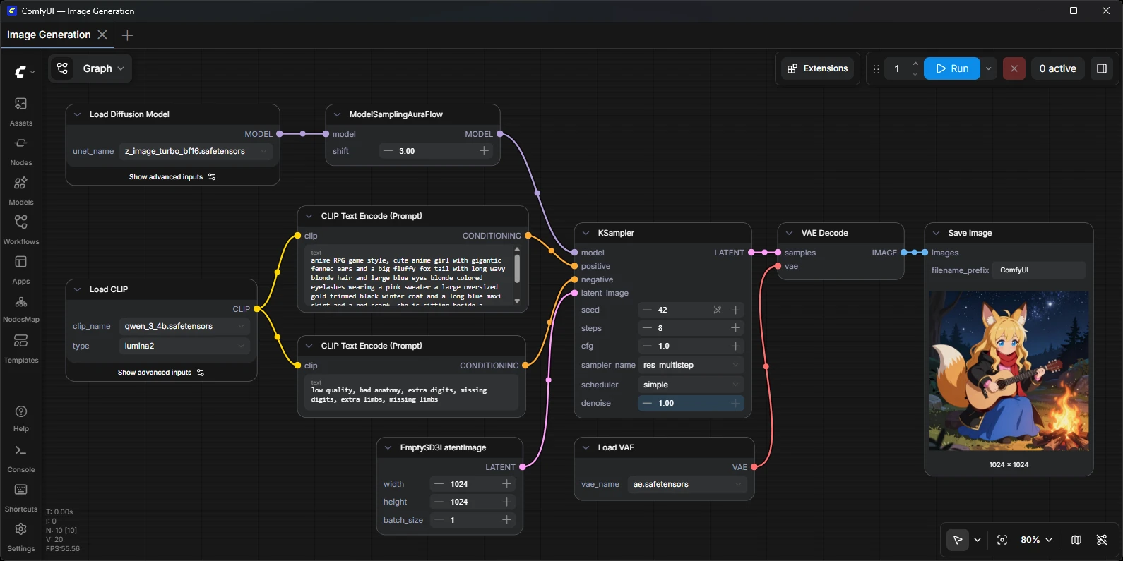 ComfyUI Node graph example