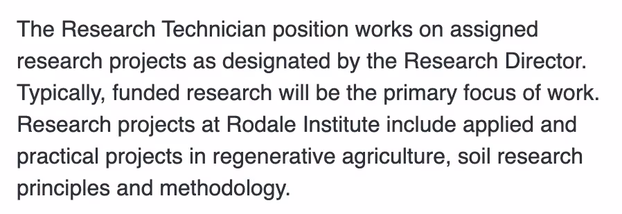 Support research in regenerative agriculture to help farmers make scientific and sustainable decisions on their land