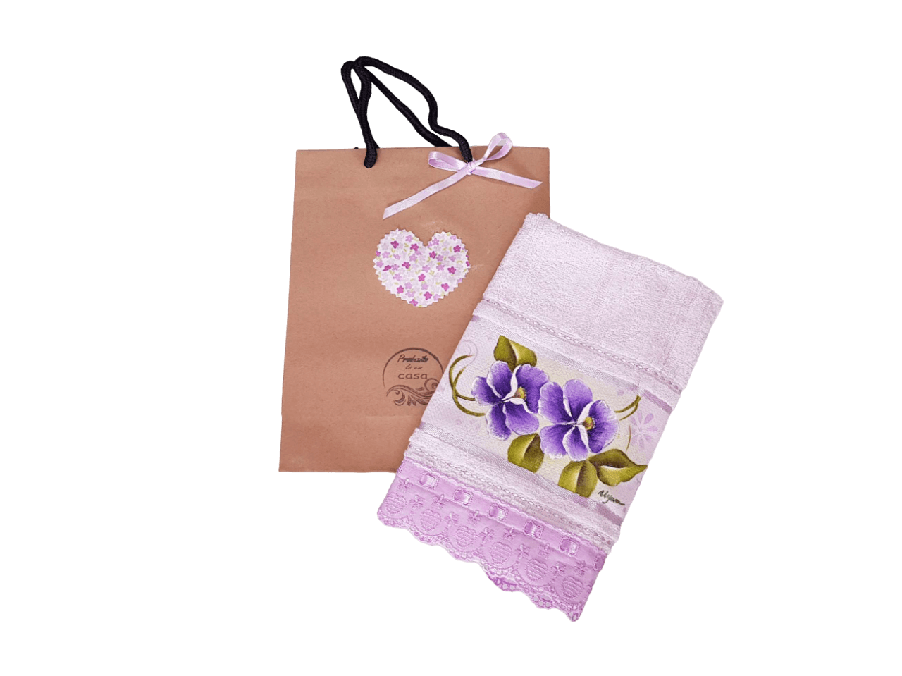 toalha de lavabo lilas