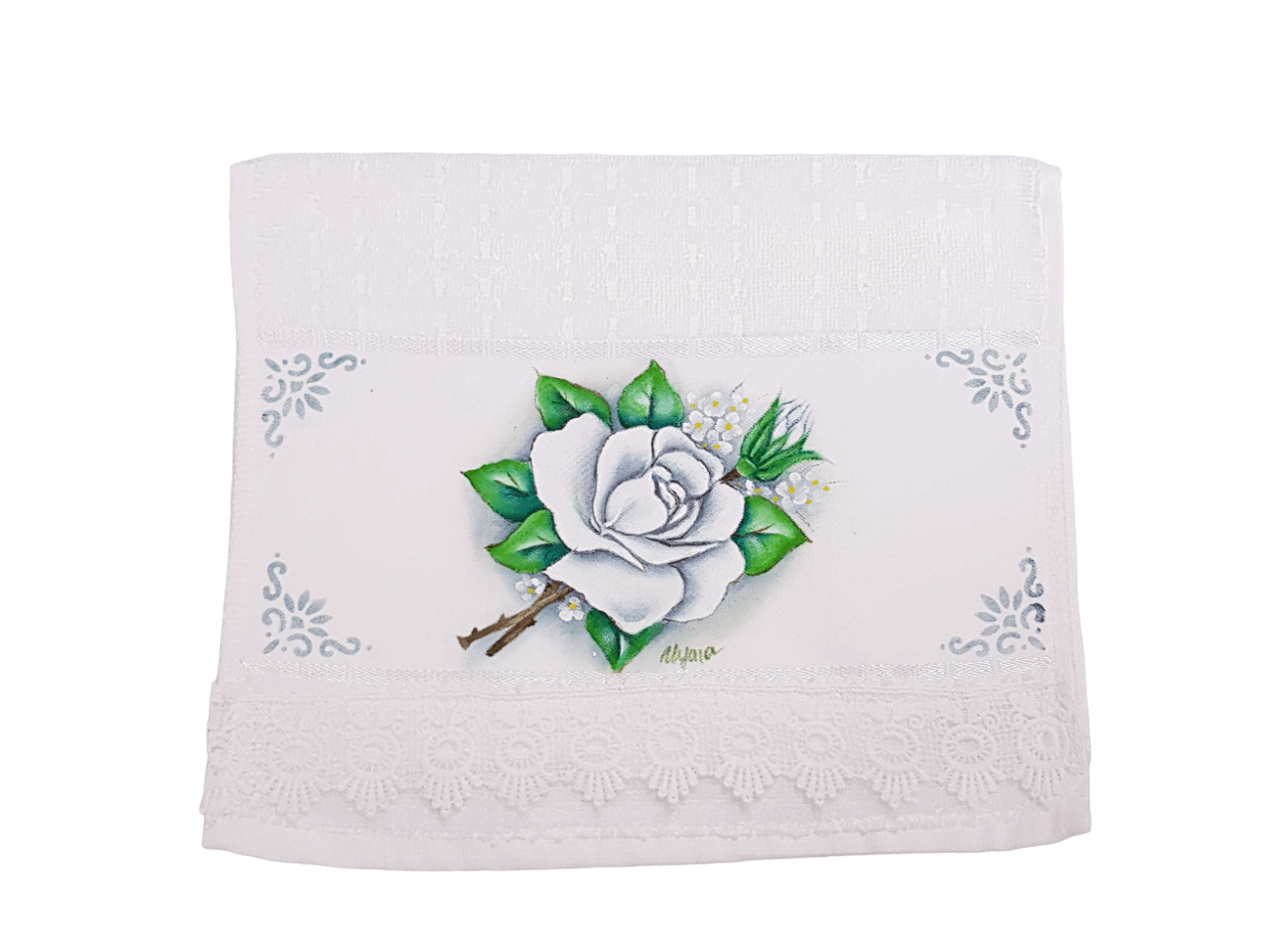 toalha de lavabo branca