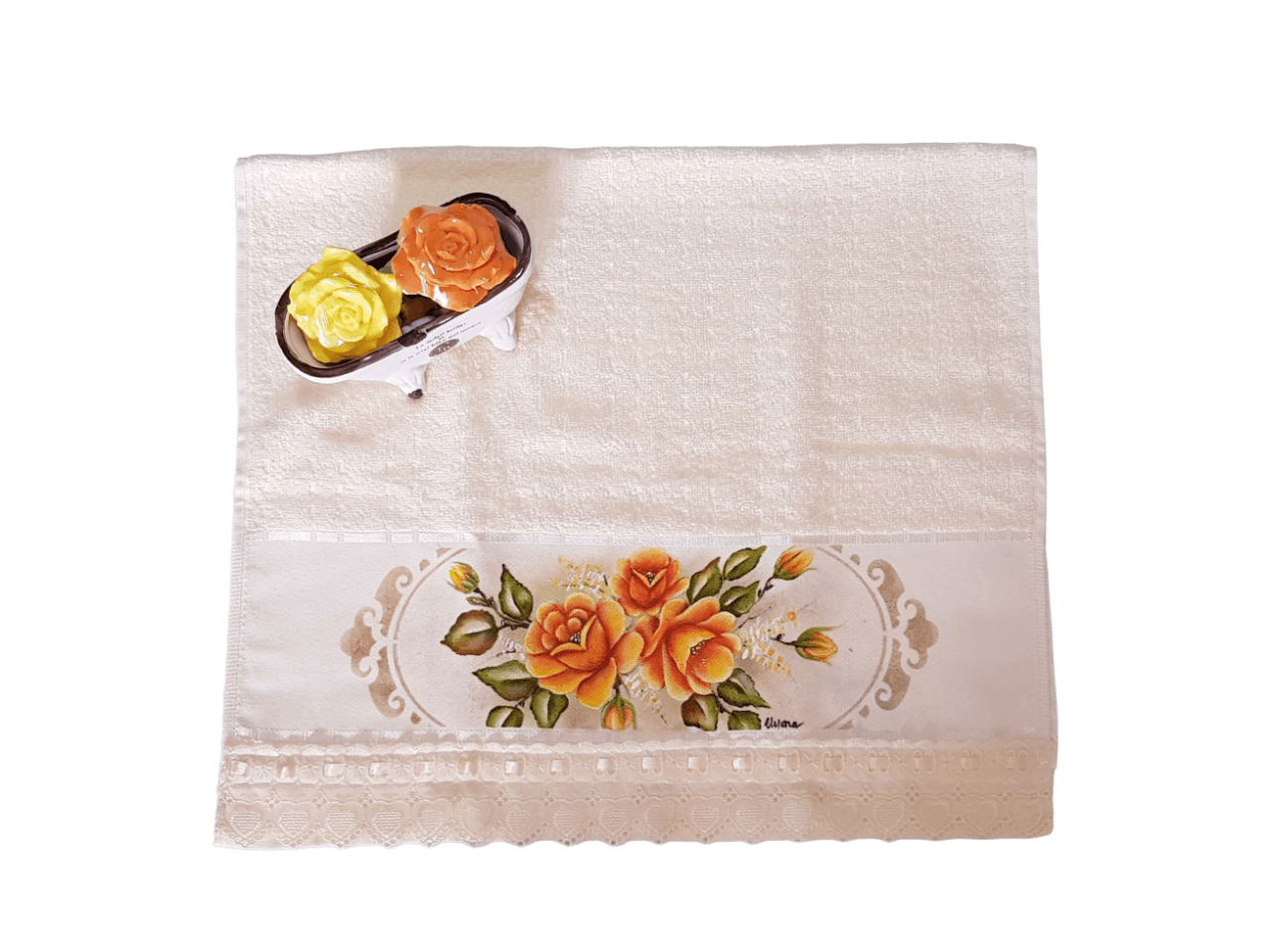 toalha de rosto branca