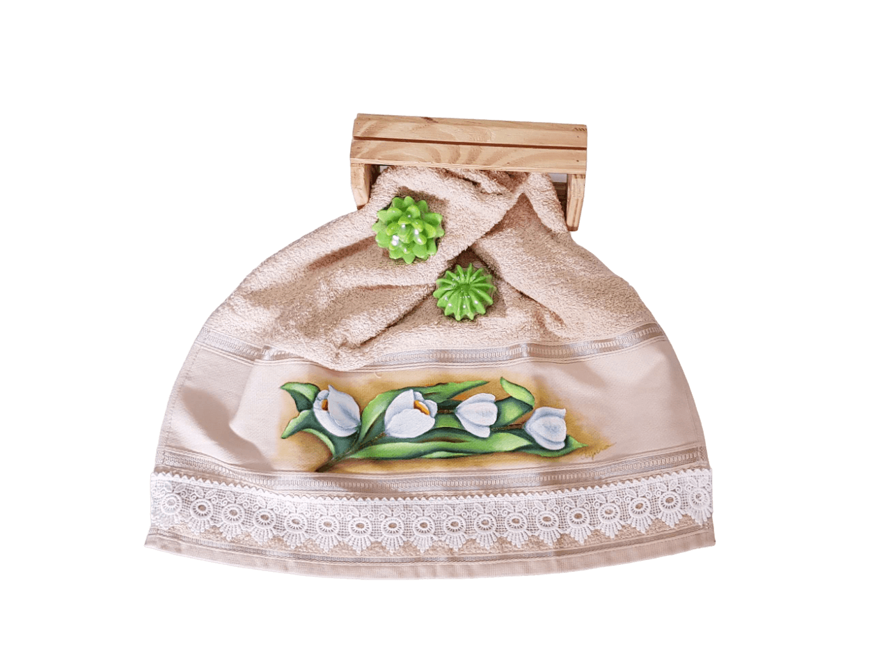 toalha de rosto bege