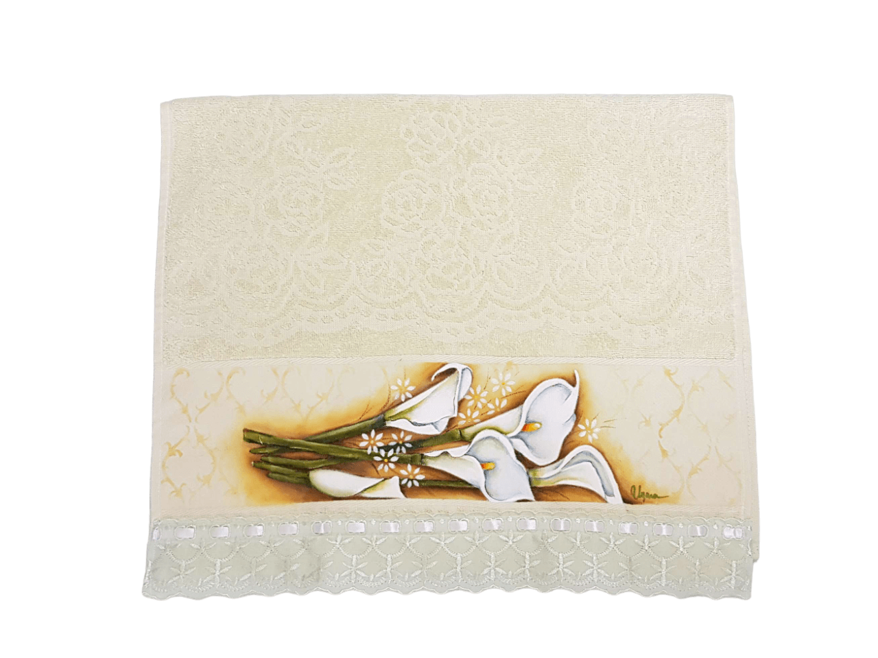 toalha de rosto verde claro