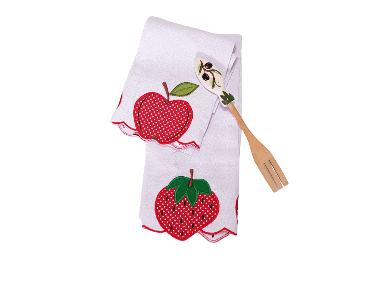 panos de copa bordados brancos