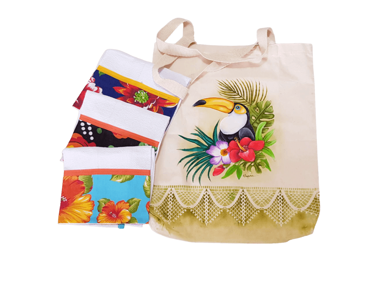 panos de copa branco com bolsa