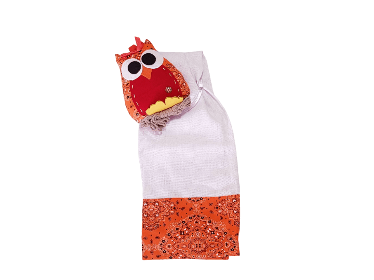 bate-mão laranja com suporte de coruja