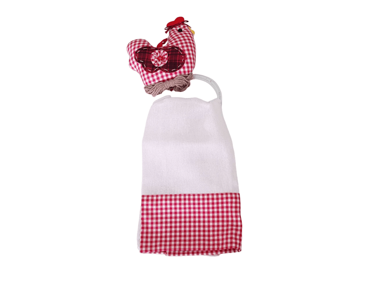 bate-mão vermelho com suporte de galinha