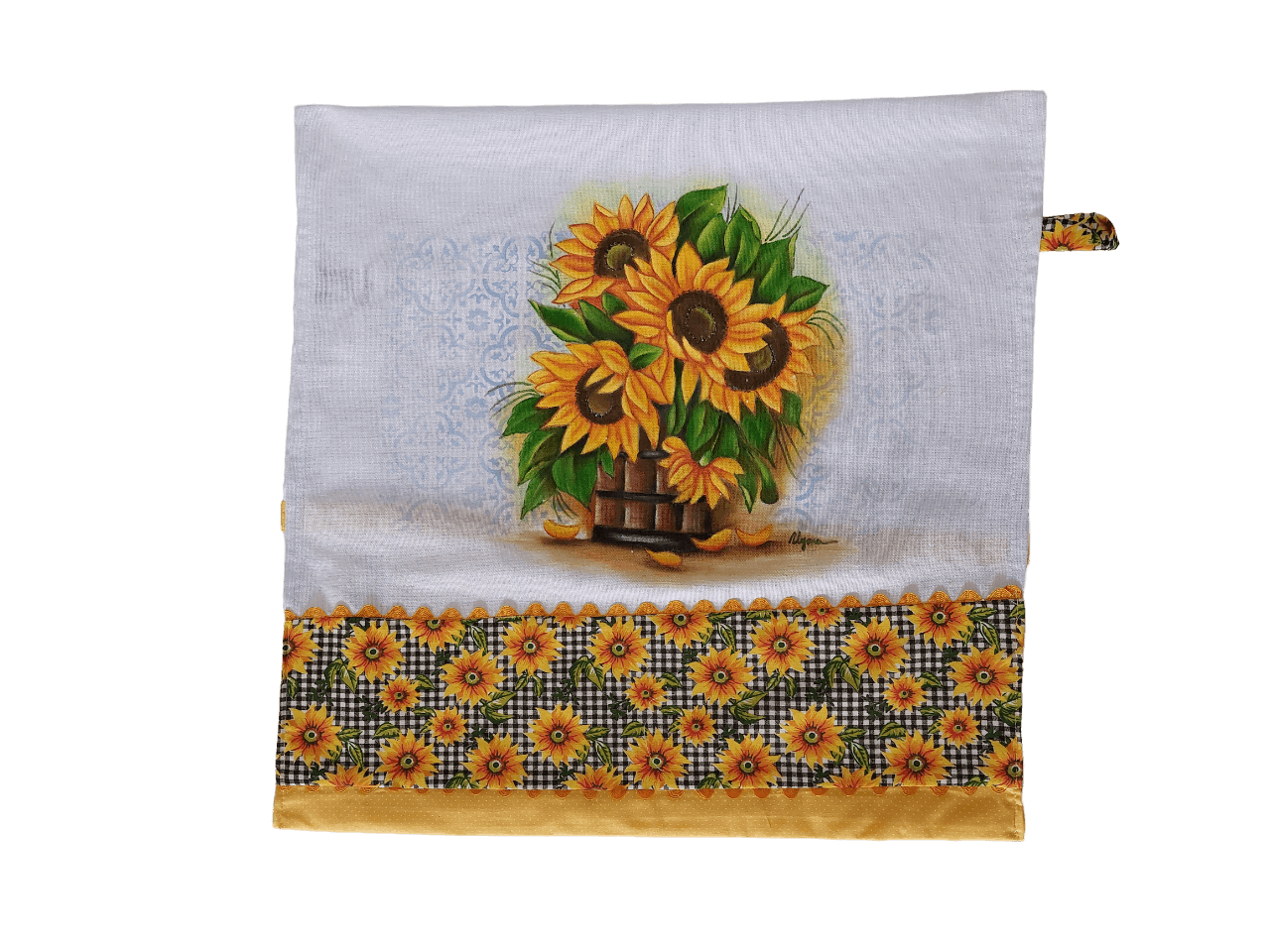 pano de copa branco de girassol