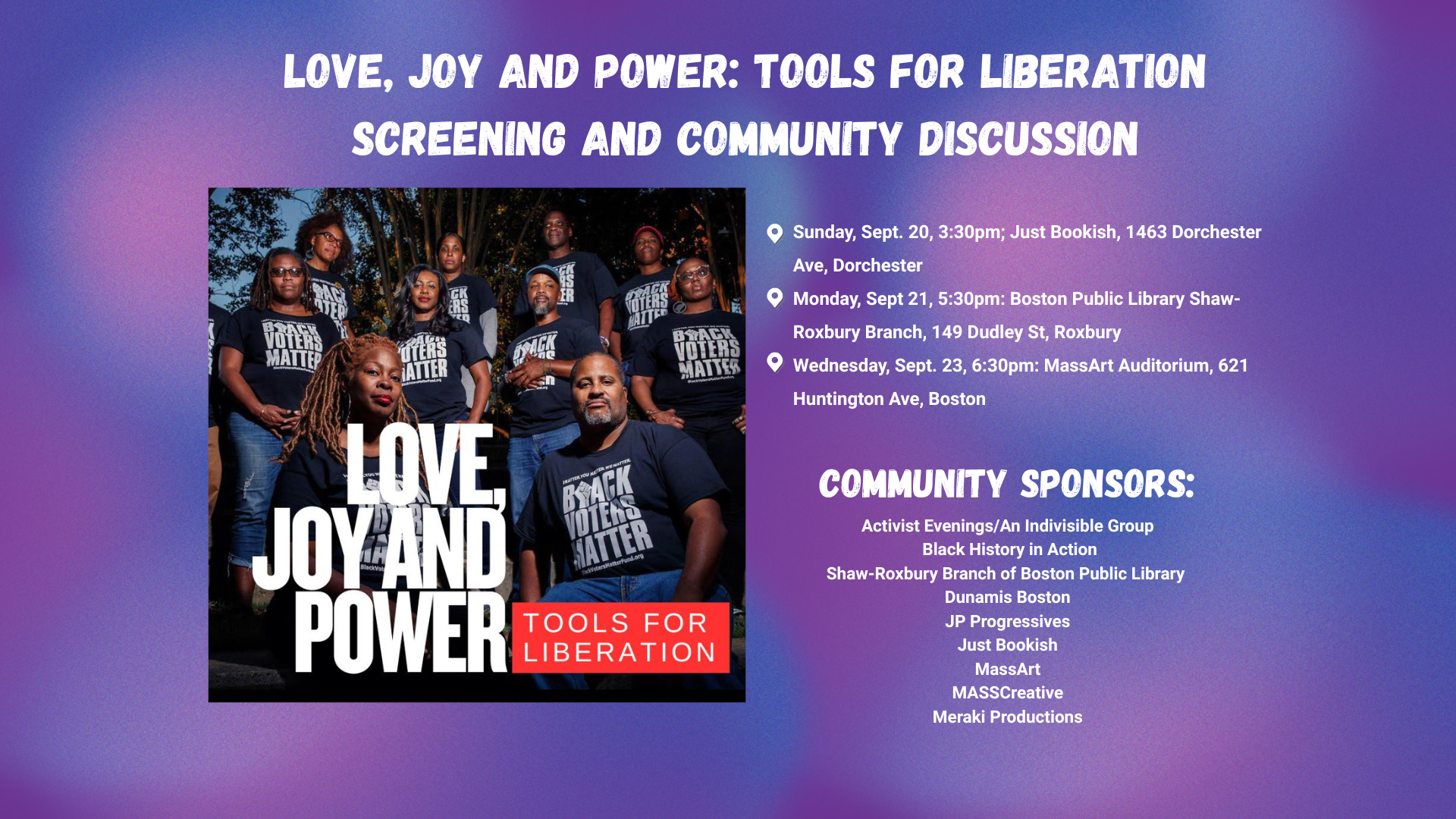 LOVE, JOY AND POWER: TOOLS FOR LIBERATION–A feature-length documentary film about Black Voters Matter