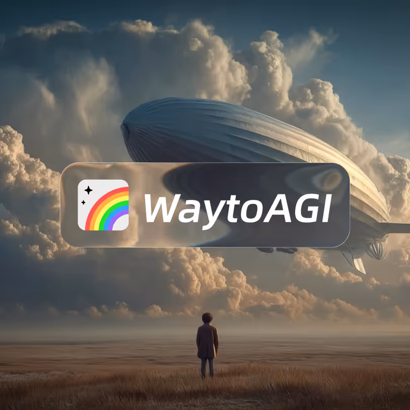 広い草原に立つ人物の上空を大きな飛行船が通り過ぎる、雲が厚く広がる空の風景。