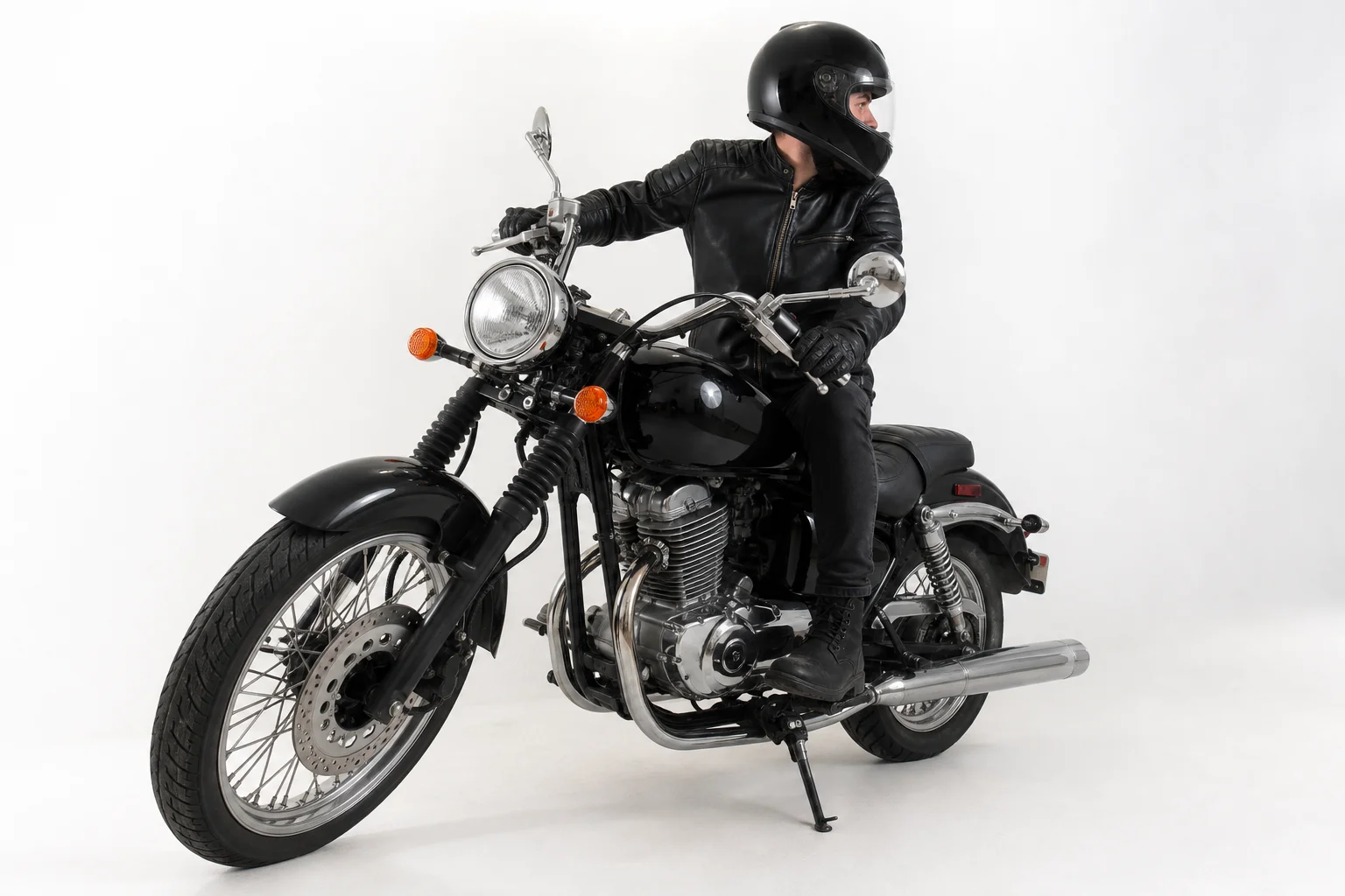 Collector motorcycle in garage