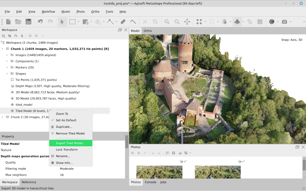 DroneGIS: How to share 3D model from Agisoft Metashape