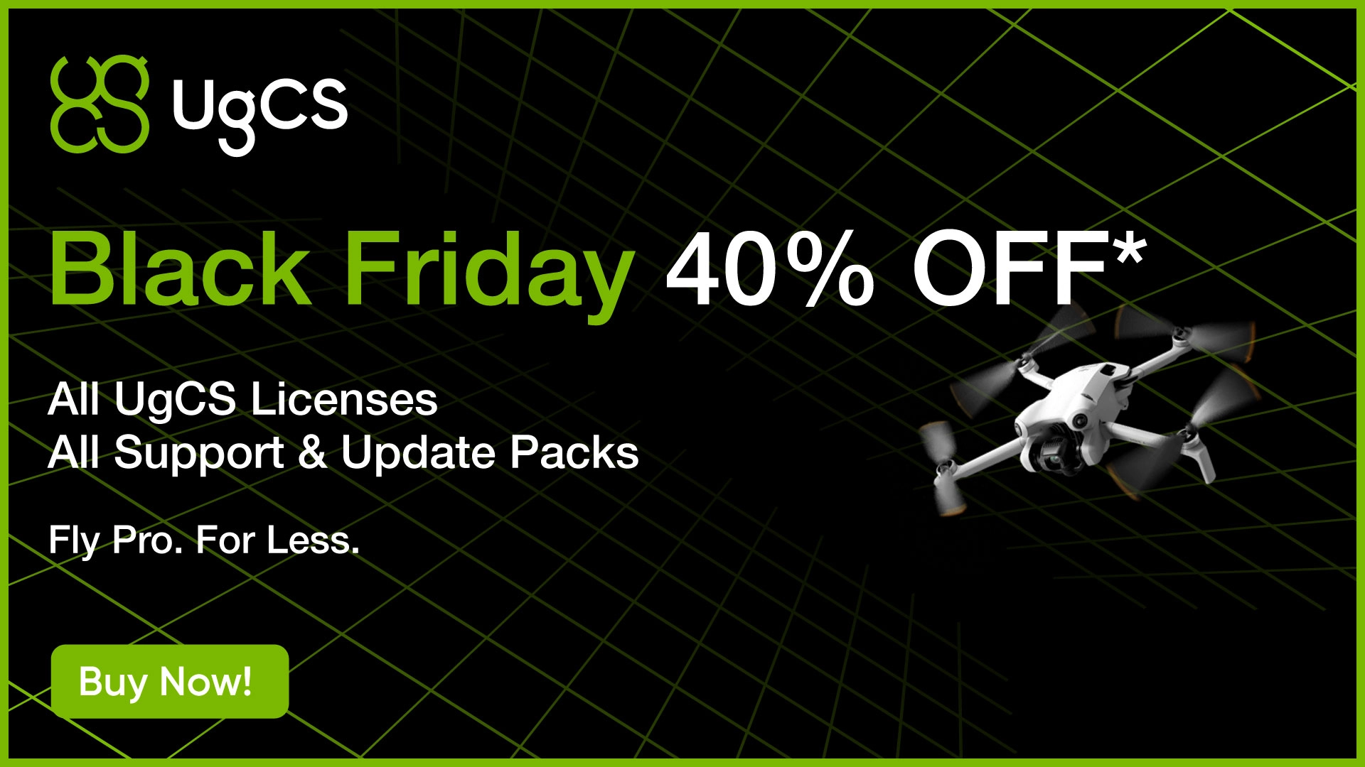 Black Friday: 40% Off All UgCS Licenses & Update Packs