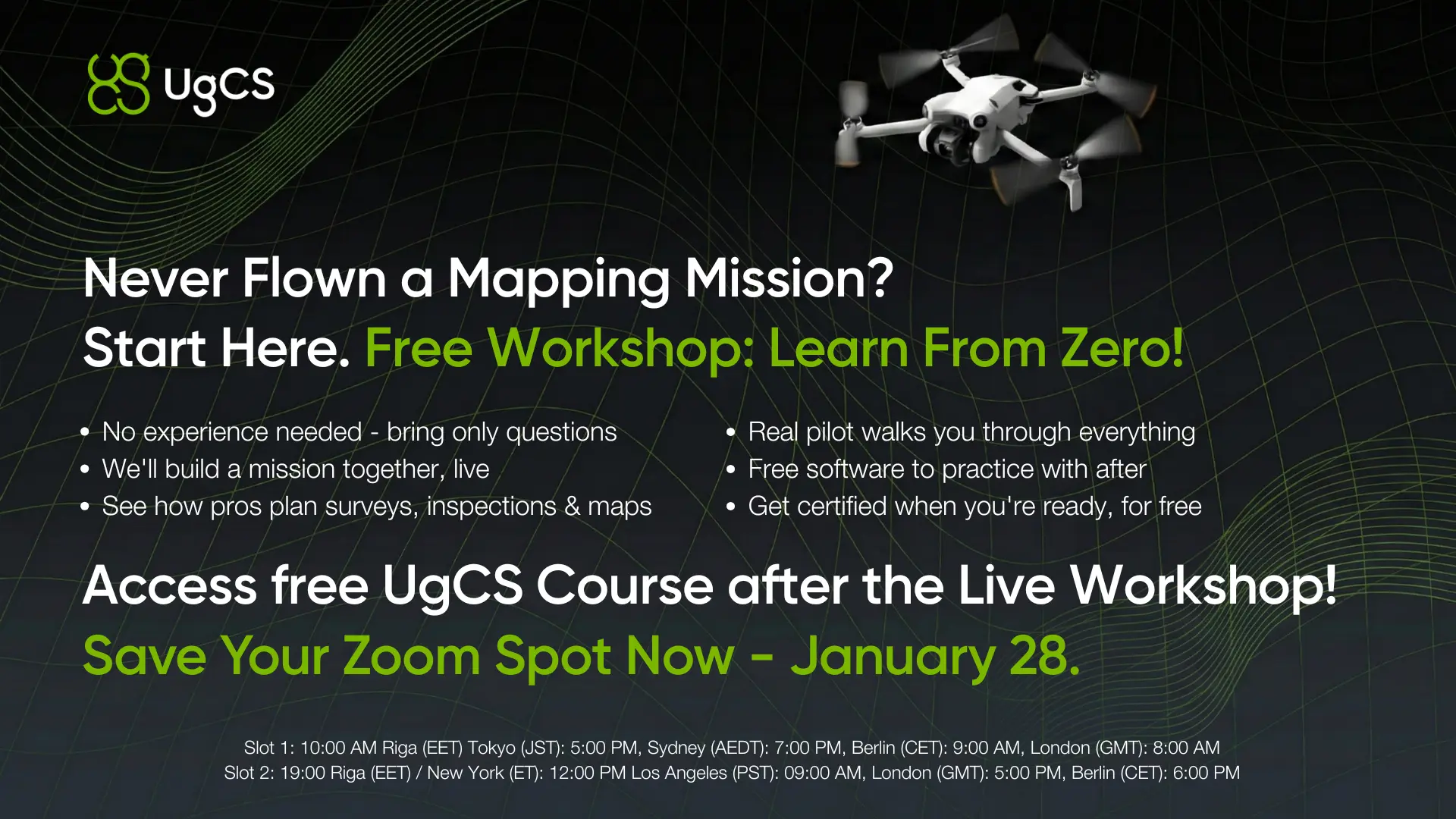 Free Zoom Workshop: Never Flown a Mapping Mission? Start Here & Get Certified! 