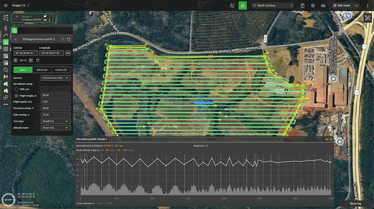 How UgCS supports professional drone planning photogrammetry mission planned in UgCS