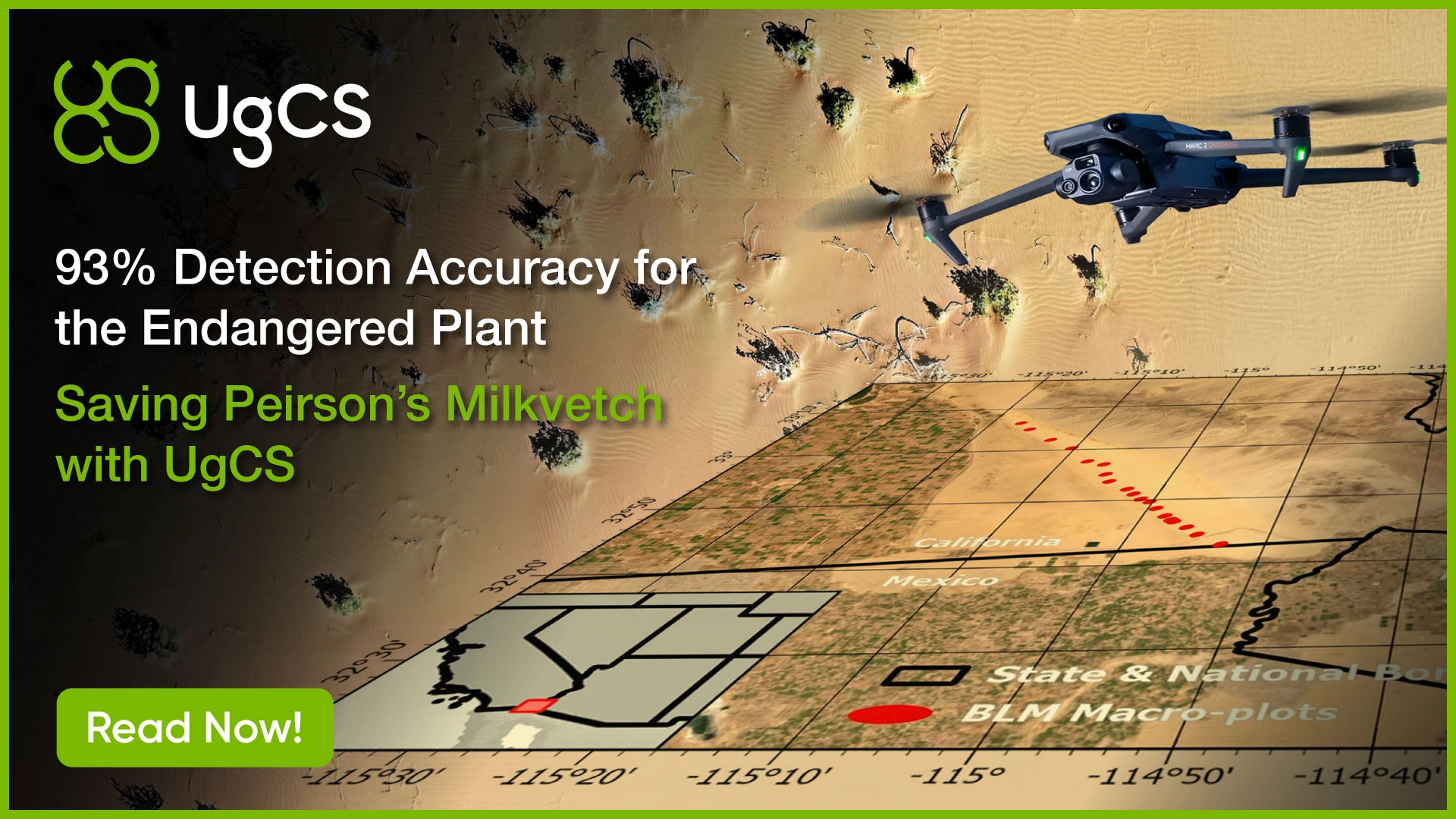 UgCS Enabled 93% Detection Accuracy for the Endangered Peirson’s Milkvetch Using Drone-Based Monitoring