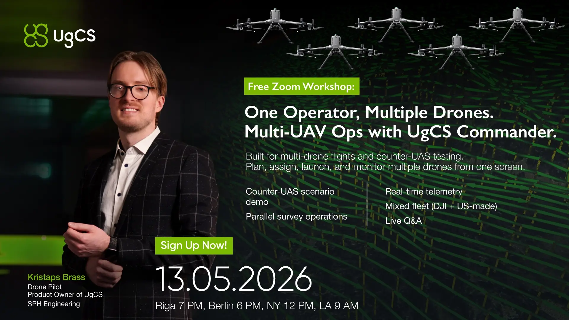 One Operator, Multiple Drones: Multi-UAV Ops with UgCS Commander