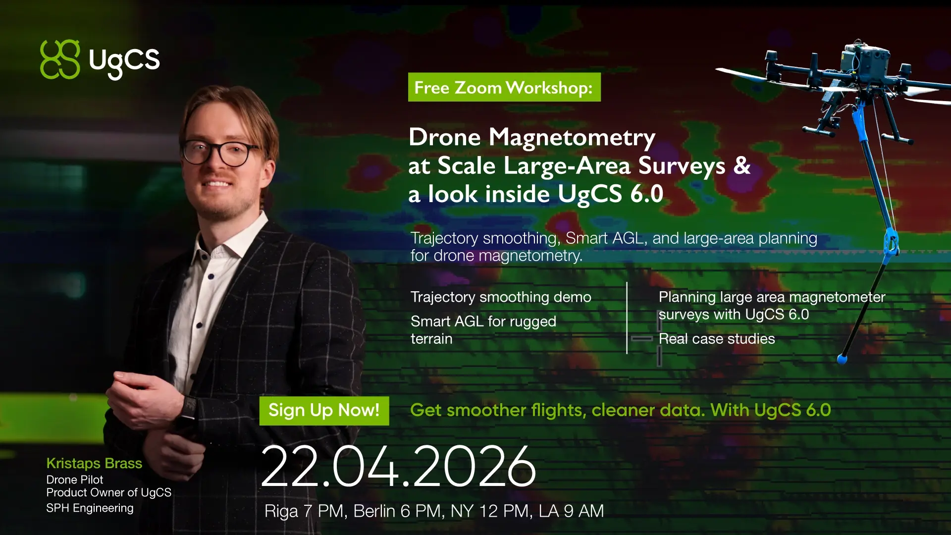 Drone Magnetometry at Scale: Smoother Flights, Cleaner Data with UgCS