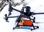Ground-penetrating radar kit for drone-based subsurface surveys including GPR antenna and SkyHub onboard computer