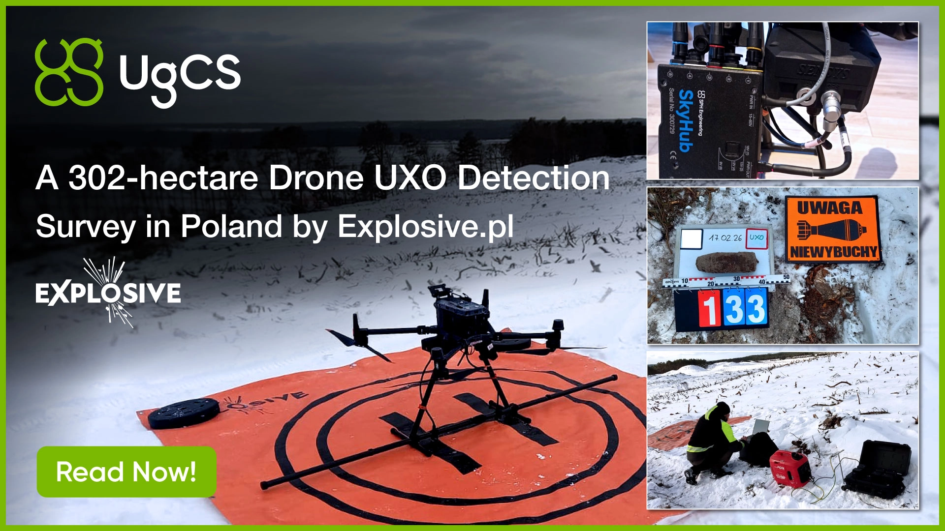 A 302-hectare drone UXO survey on the northern Polish coast