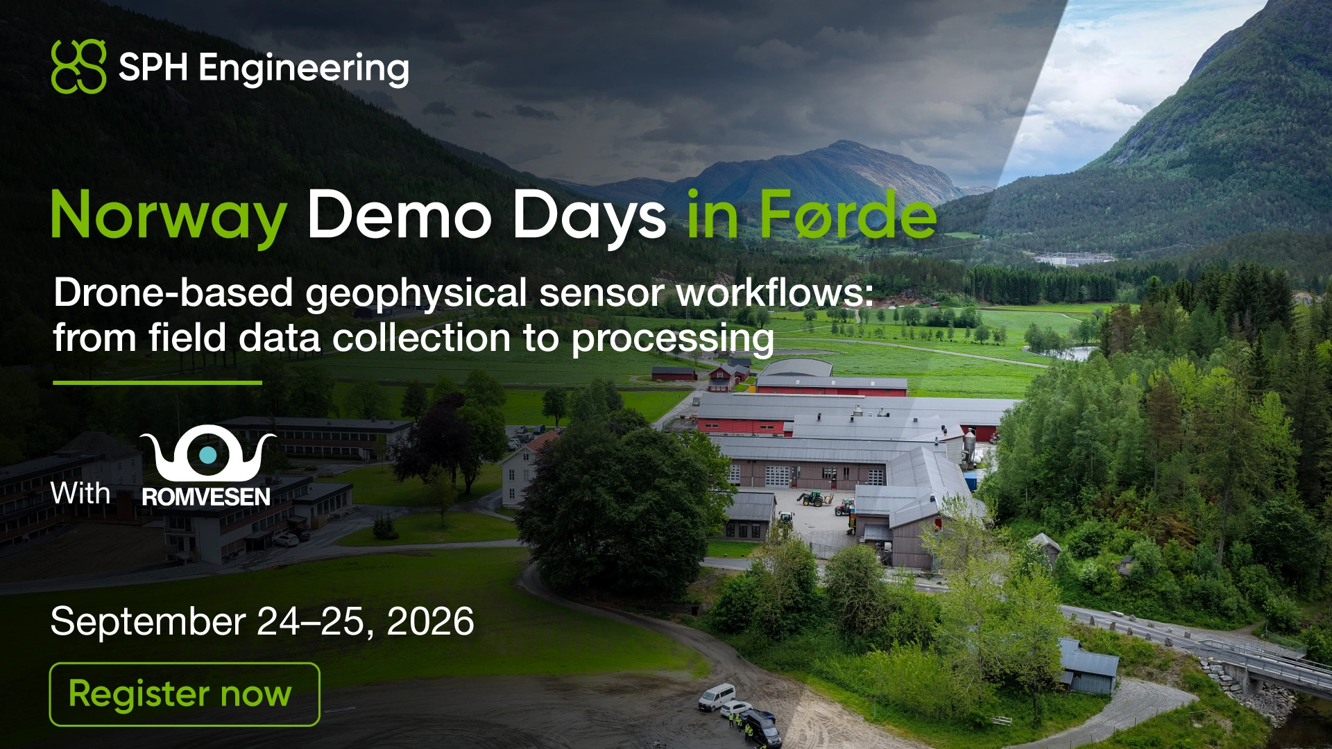 Join Romvesen and SPH Engineering for Norway Demo Days in Førde, September 24–25