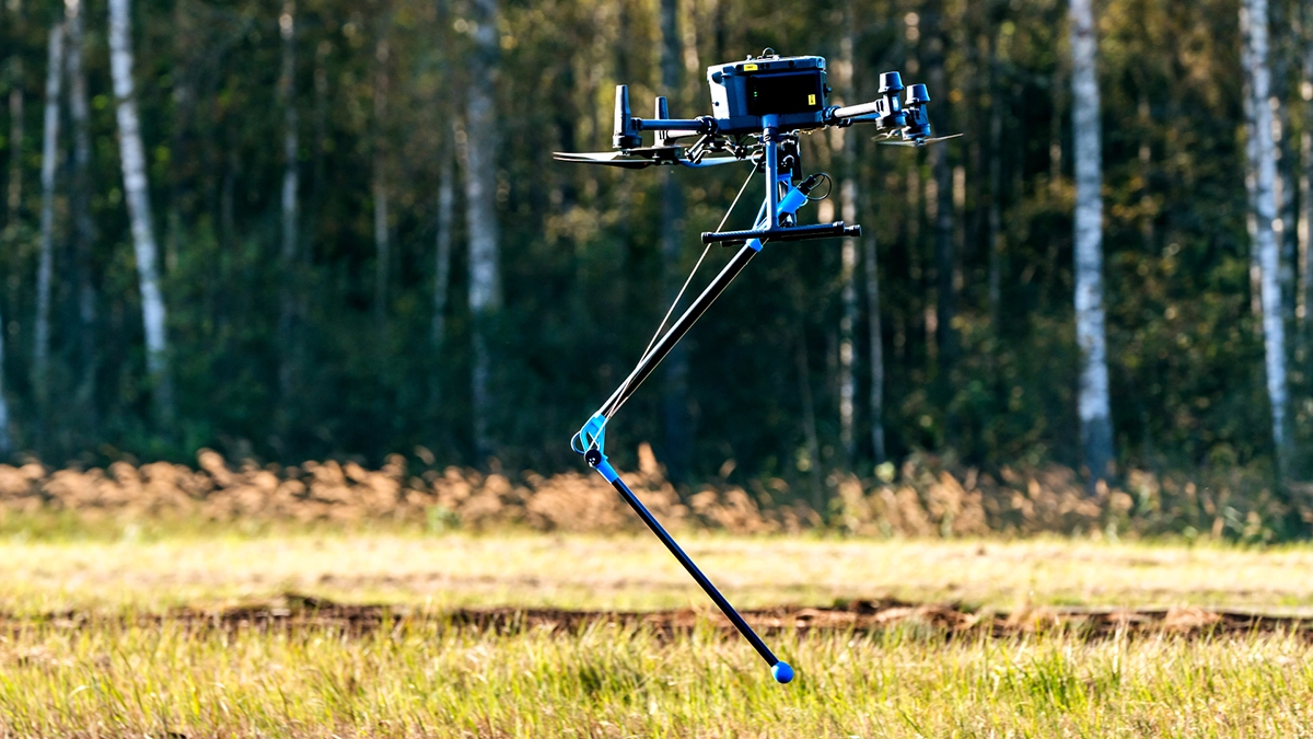 drone magnetometer for buried ferrous objects commercial surveying