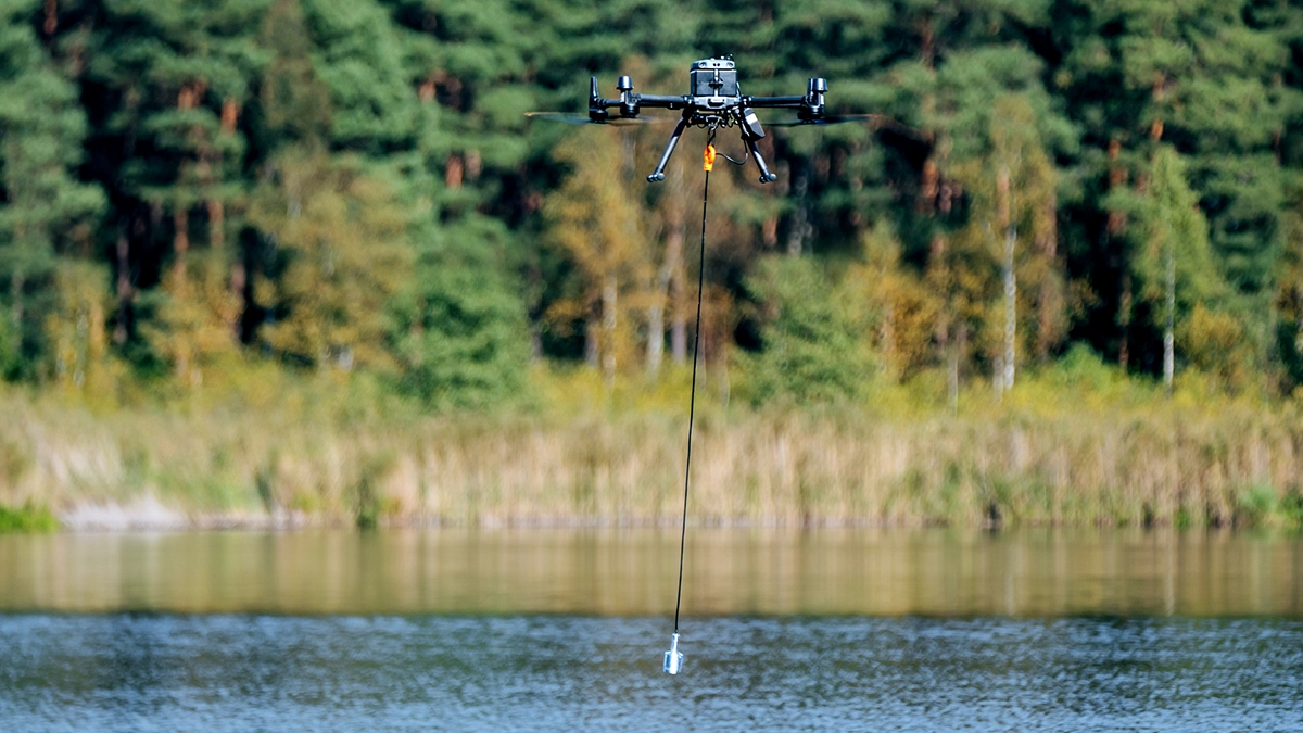 drone-based echo sounder and gpr for bathymetry