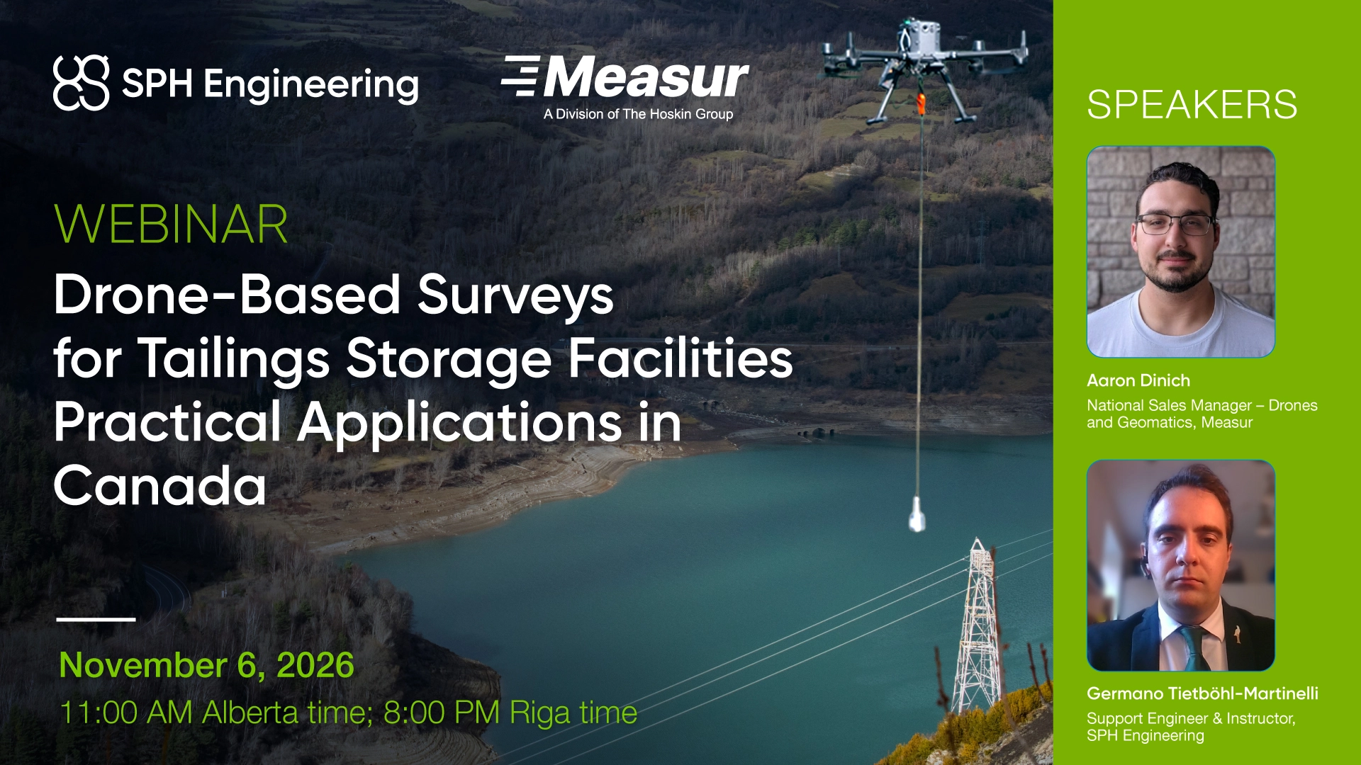Webinar: Drone-Based Surveys for Tailings Storage Facilities: Practical Applications in Canada with SPH Engineering and Measur