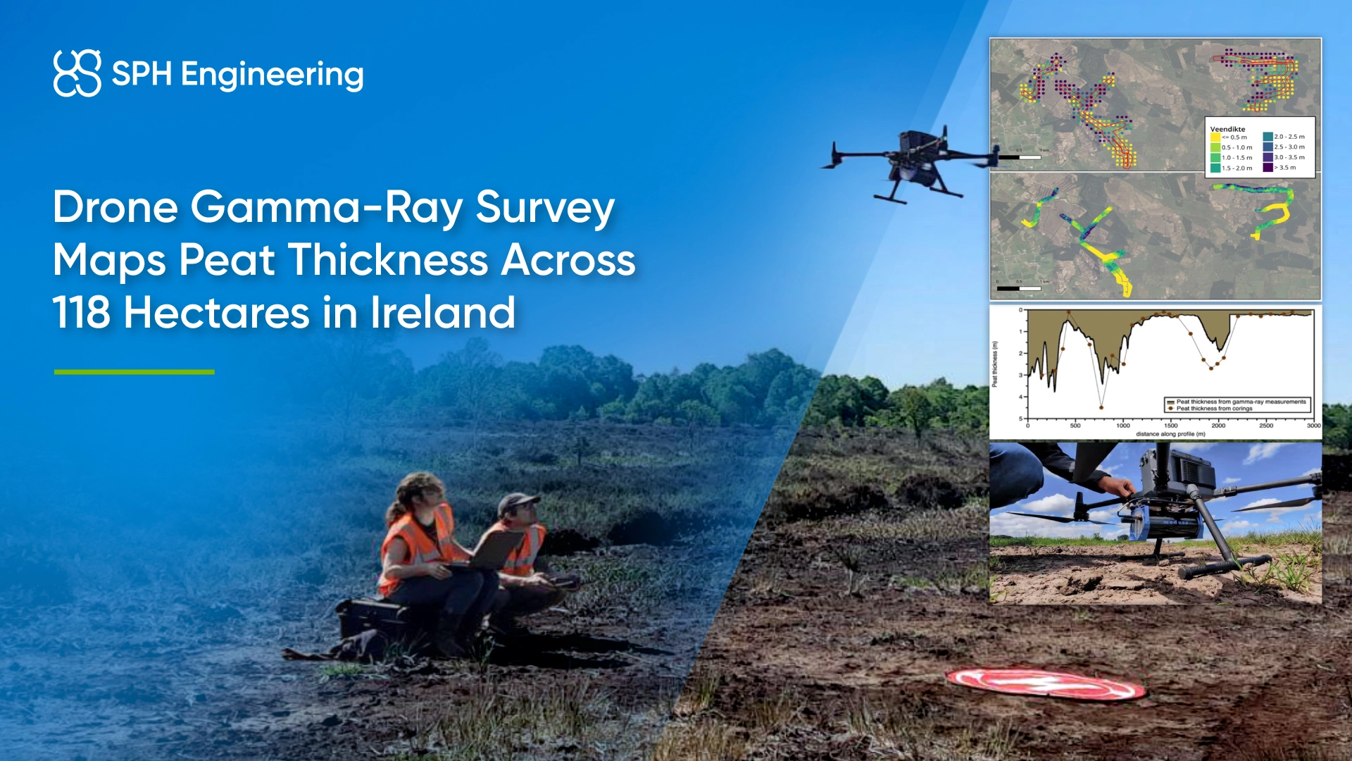 Drone Gamma-Ray Survey Maps Peat Thickness Across 118 Hectares in Ireland