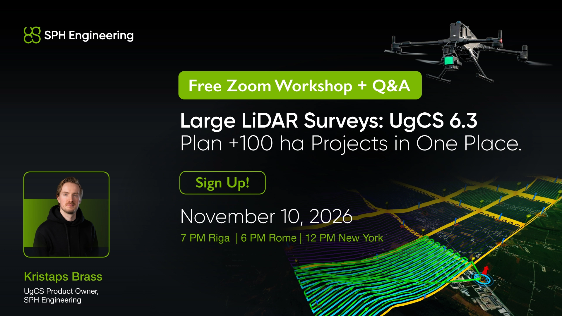 Webinar: Plan Large LiDAR Surveys with UgCS 6.3