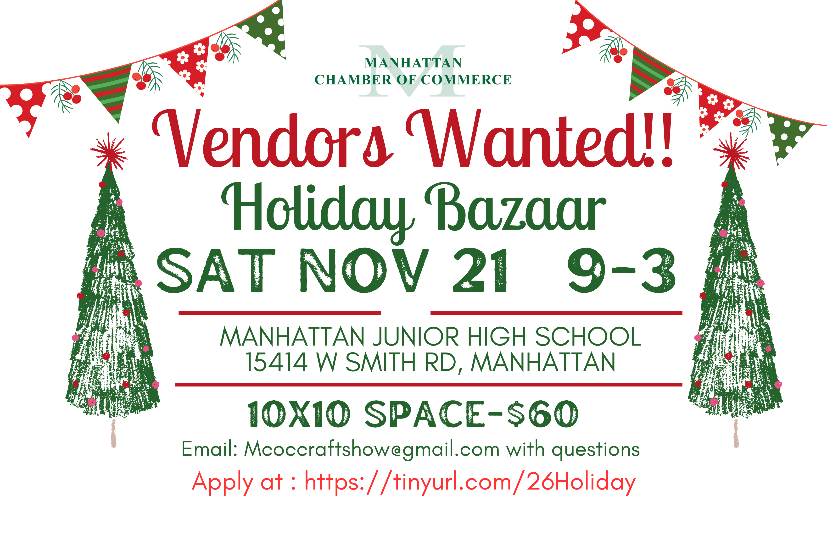 Vendors wanted for the 2026 Manhattan Chamber Holiday Bazaar