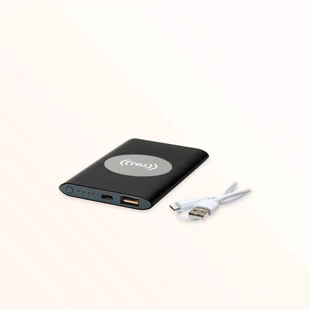 Powerbank chargeur sans fil 4000 mAh en aluminium