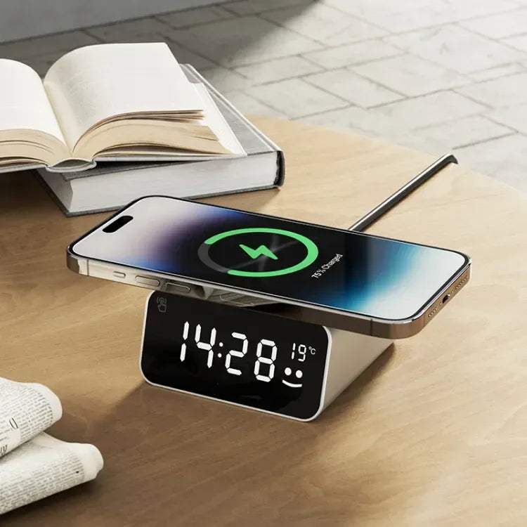 Chargeur sans fil avec horloge – Aluminium & Plastique recyclé
