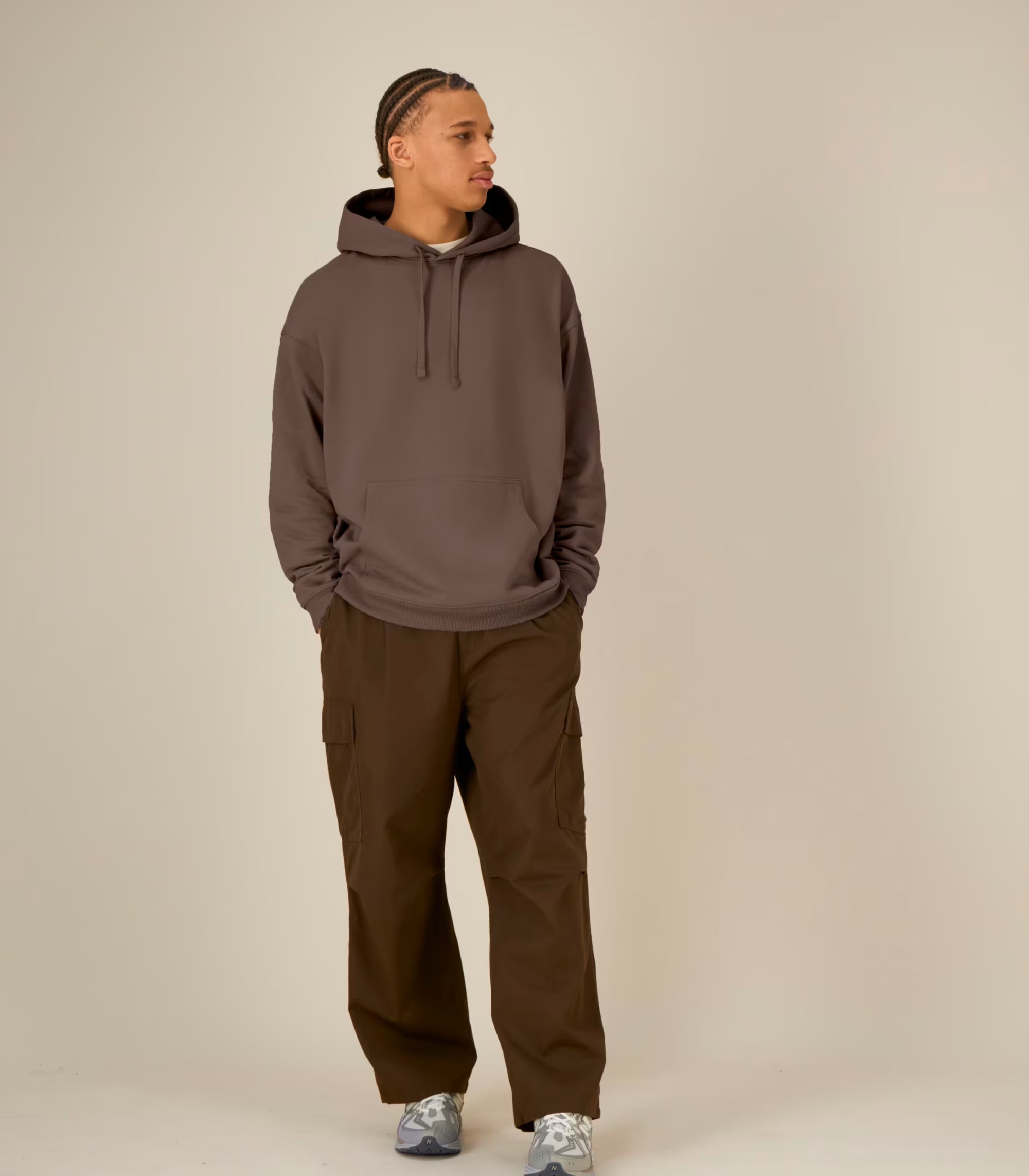 Sweat-shirt à capuche unisexe oversized bio