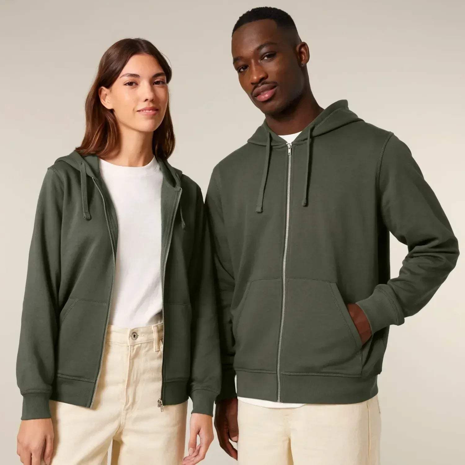 Sweat-shirt à capuche zippé légère