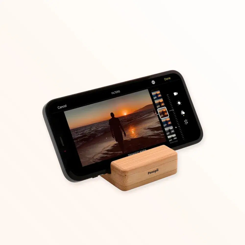 Support téléphone en bois personnalisé