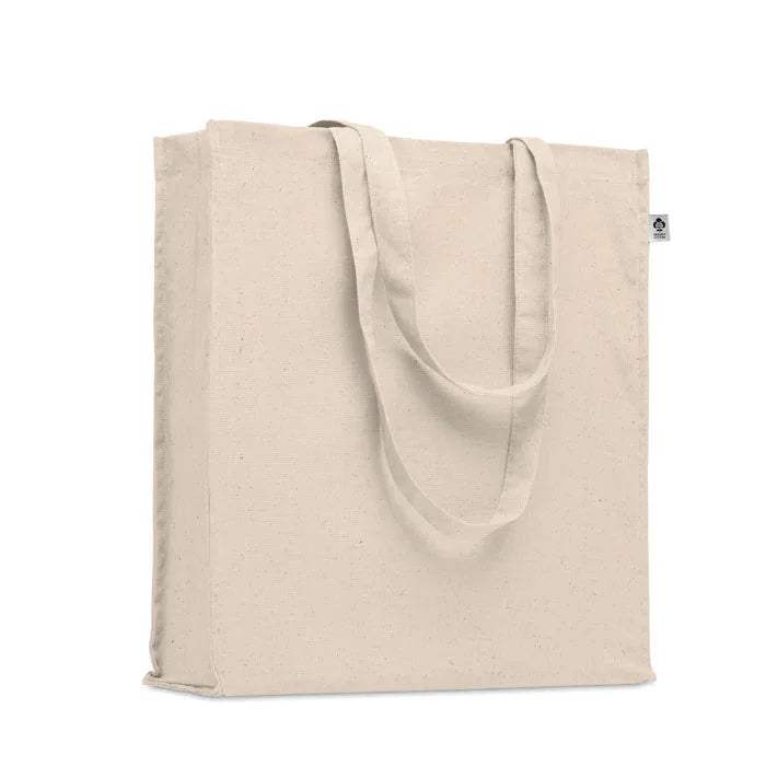 Totebag coton bio 220G avec longues anses et soufflet