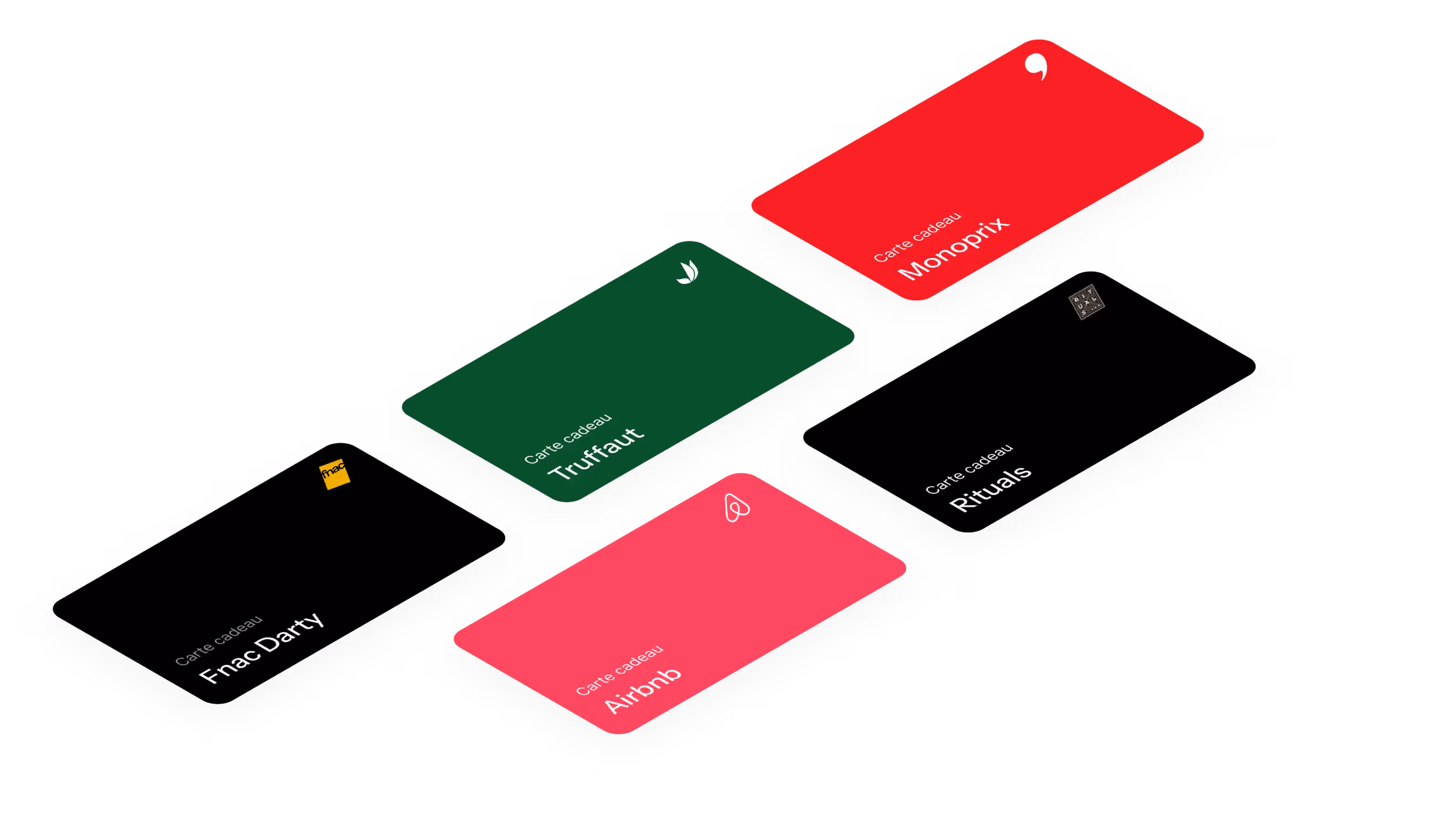 Cartes cadeaux de couleur pour les collaborateurs en entreprise