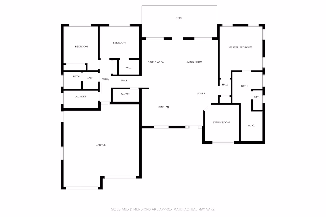 Overzichtelijk 2D grondplan van het appartement. Essentieel voor een duidelijke visualisatie van de ruimte.