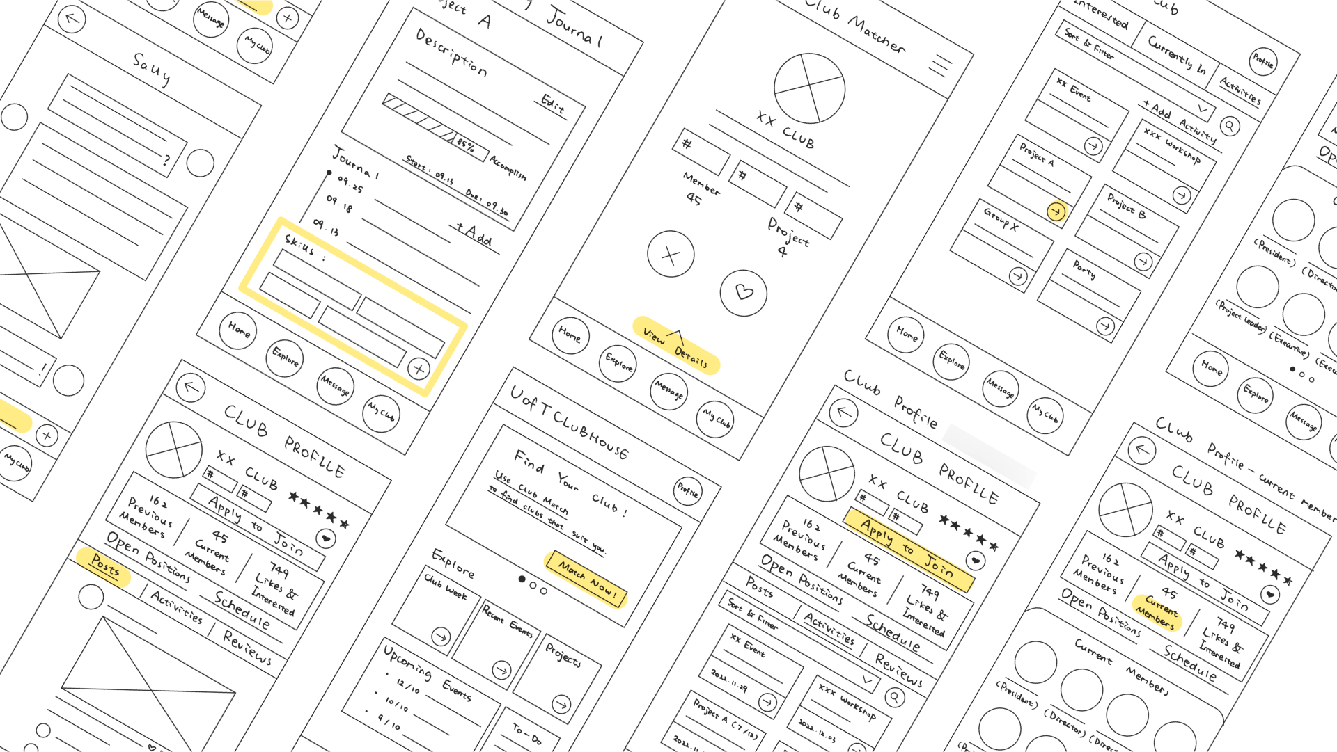 Low fi wireframes
