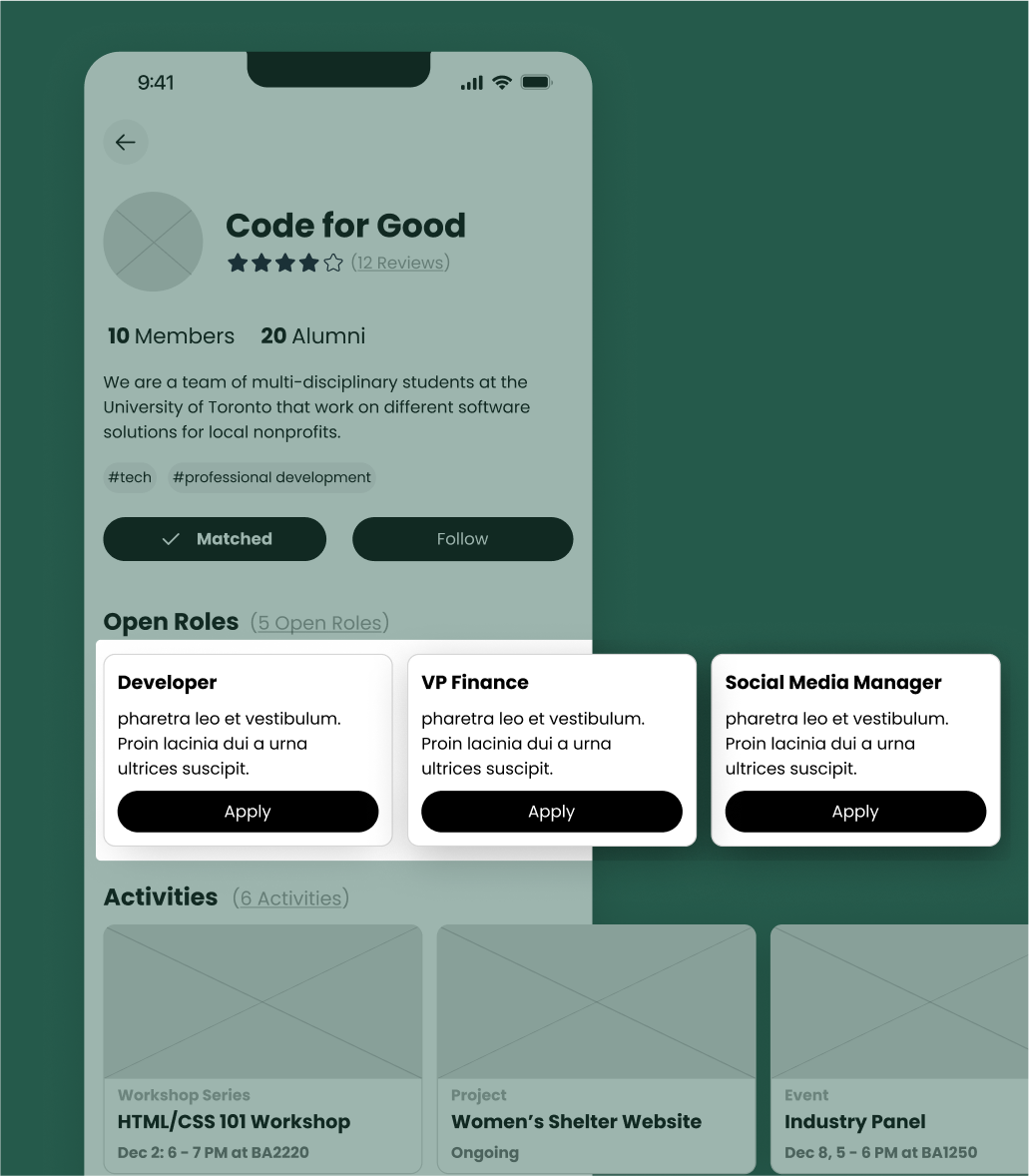 Improved wireframe with apply buttons
