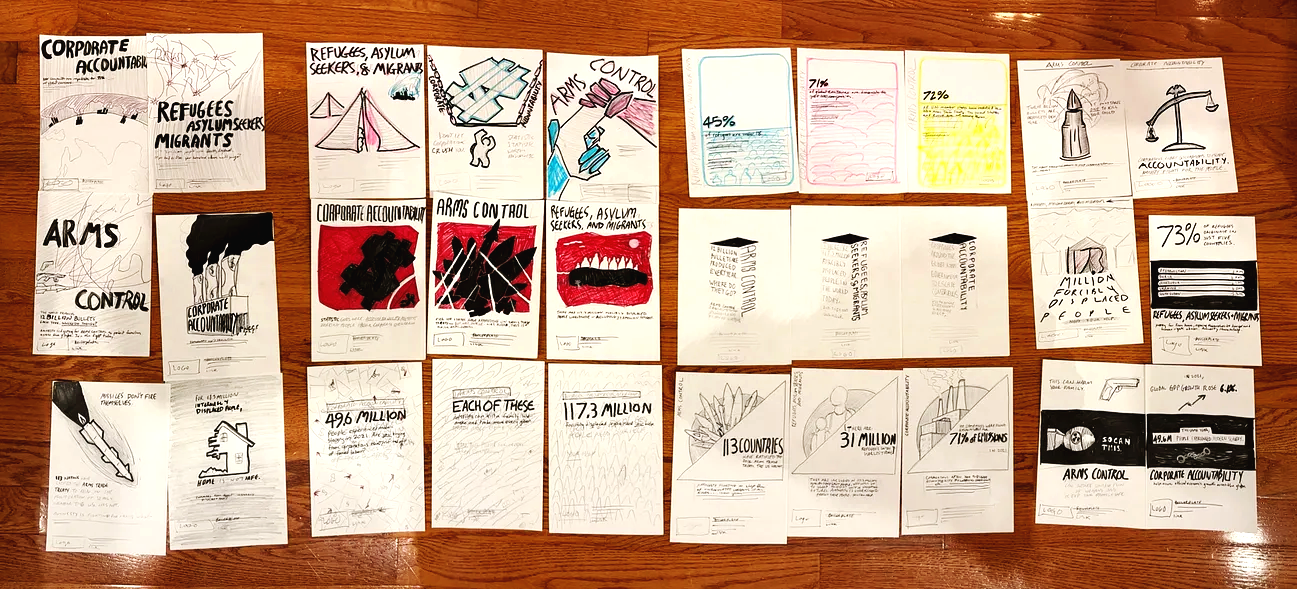 Some early poster sketches