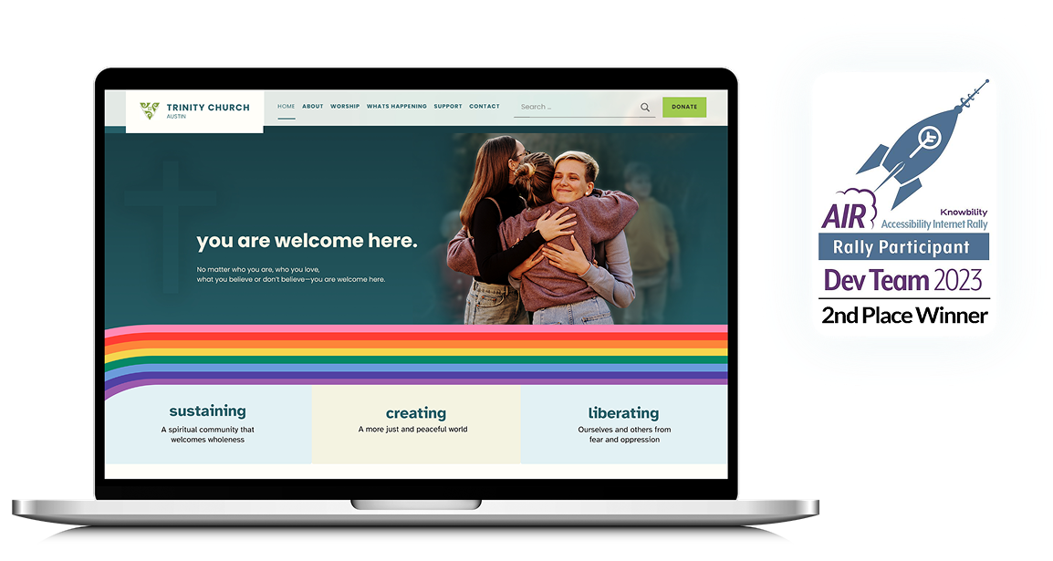 Three posters on a gradient backdrop