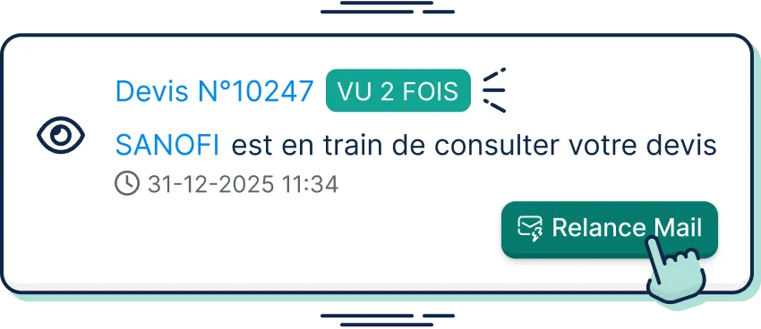 Consulter un devis en ligne et relancer au bon moment