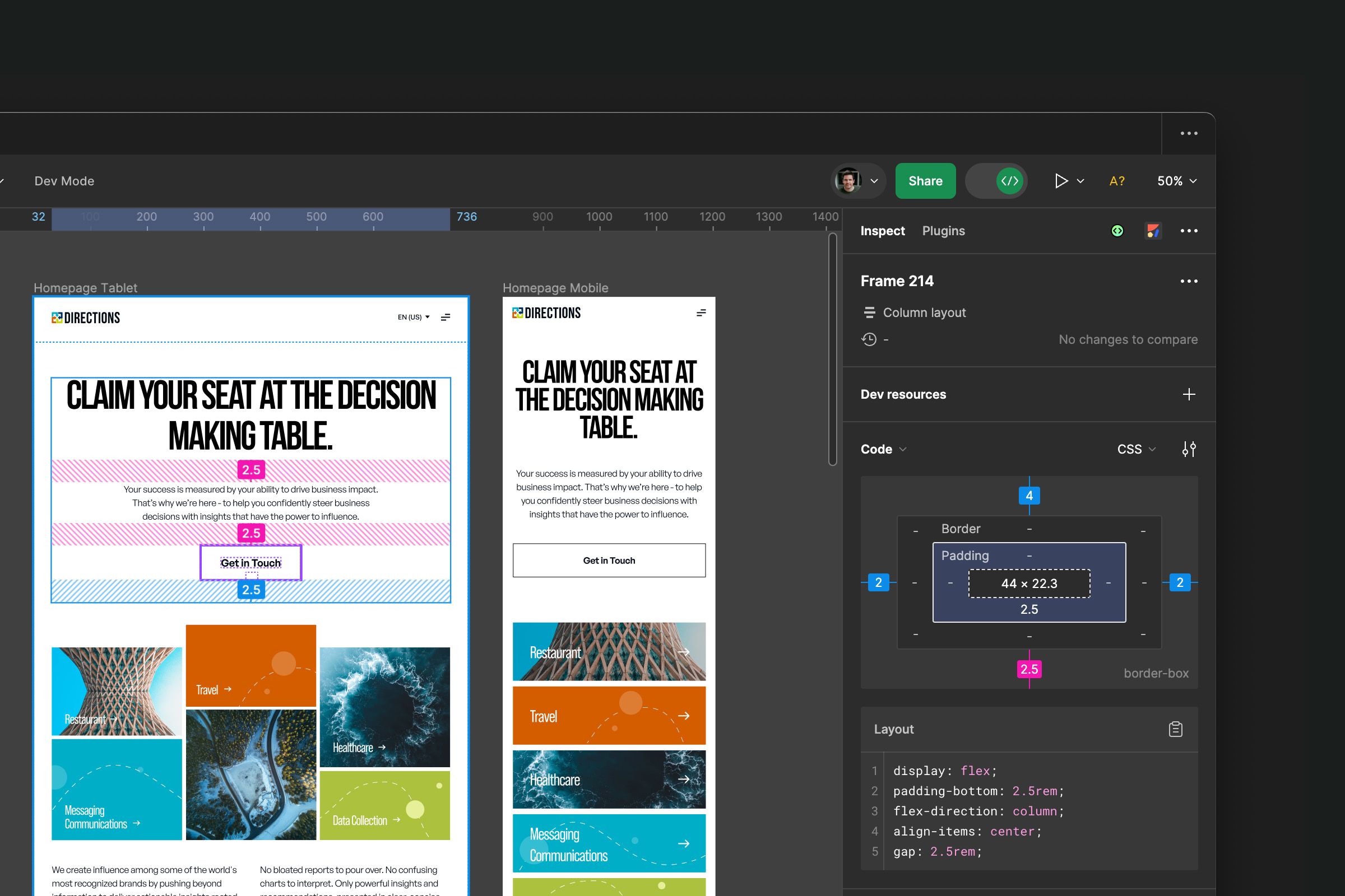 Streamline your design handoffs and make developers happy with Figma's dev mode