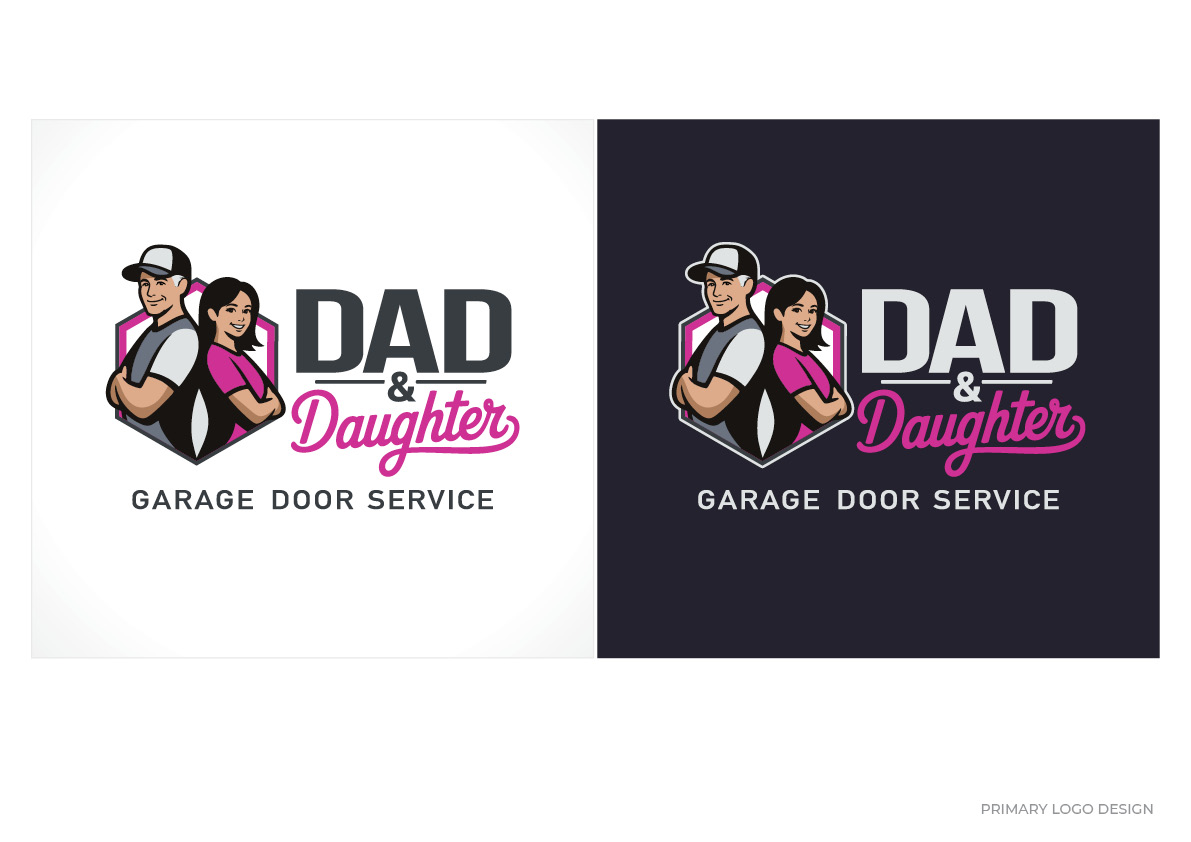 Dad & Daughter primary logo design