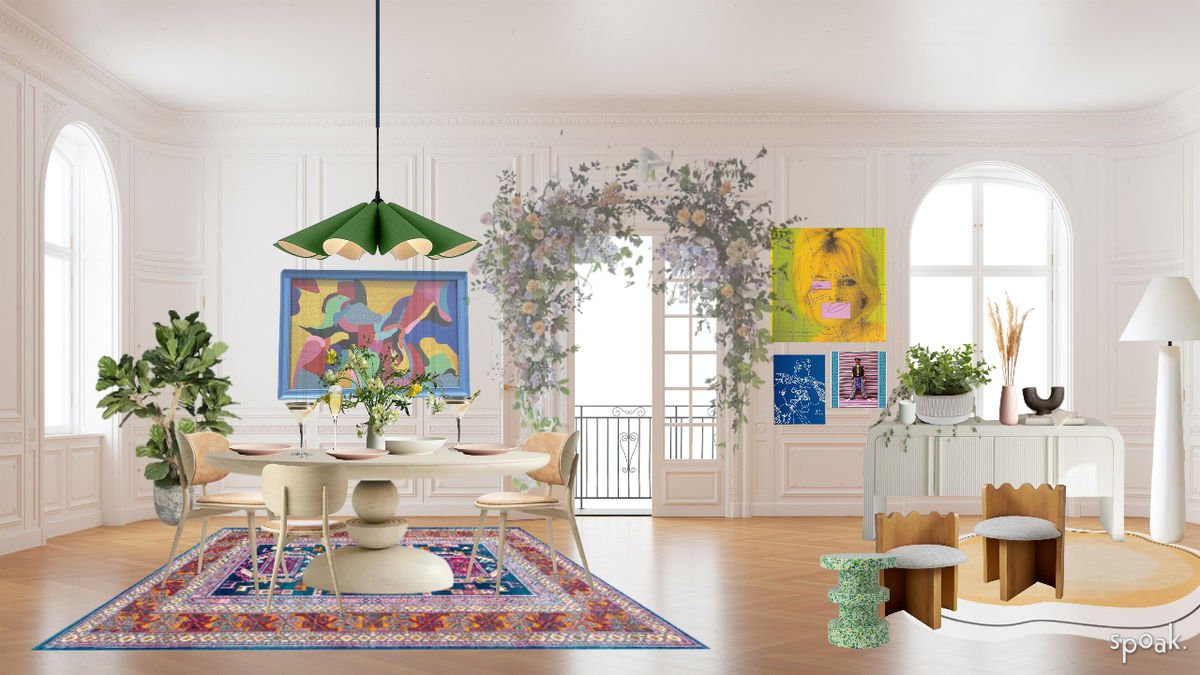 An apartment designed for a Parisian with flowers and beautiful accents